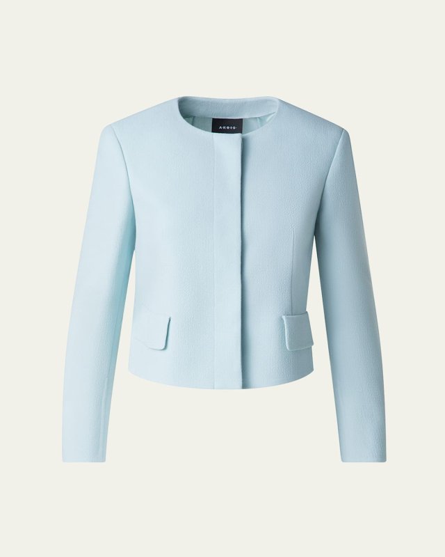 Adriana Short Wool Crepe Jacket